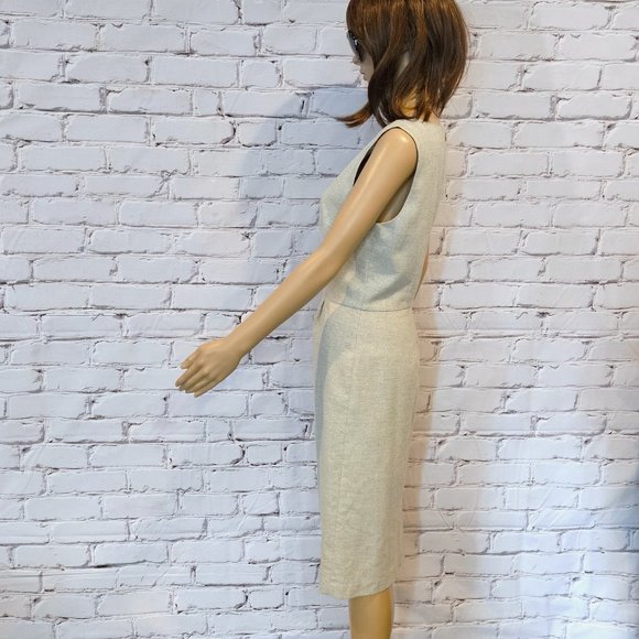 BANANA REPUBLIC, Italian gray wool sleeveless shift dress - Picture 11 of 15